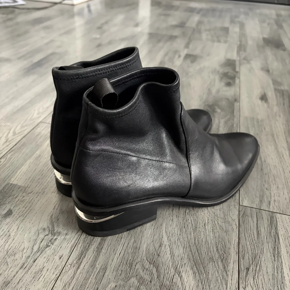 Alexander Wang Black Leather Ankle Chelsea Boots