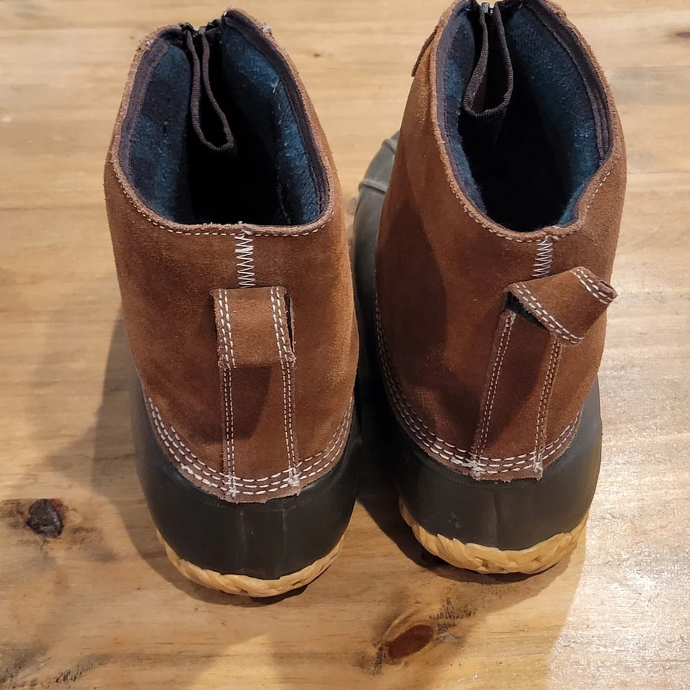 RedHead Mens Size 12 Duck Boots 200g Thinsulate Front Zip Leather Waterproof