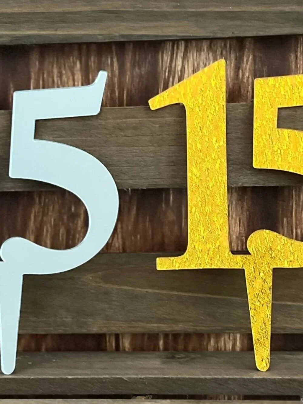 Plastic Sweet 15 Number Cake Topper Mis Quince Años Decoration