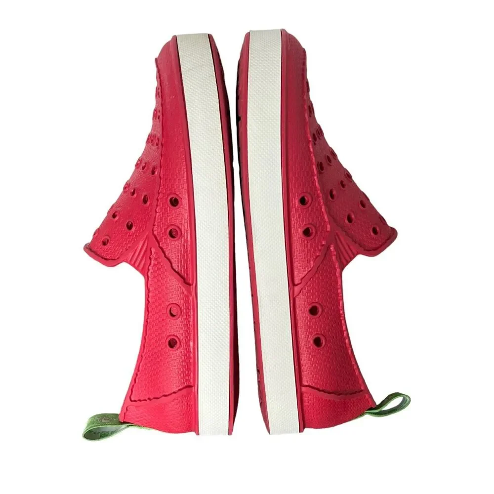 Sanuk Water Shoes Girls‎ Lil Walker 2.5 Red Loafer Flat Slip On Washable Beach