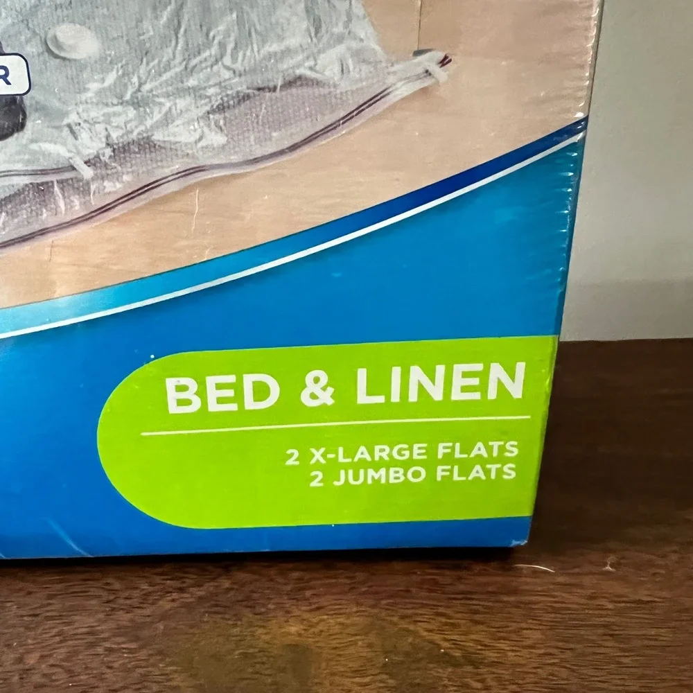 Ziploc Space Bag Bed & Linen 4 Pack 2 XL 2 Jumbo Vacuum Compression Storage Bags