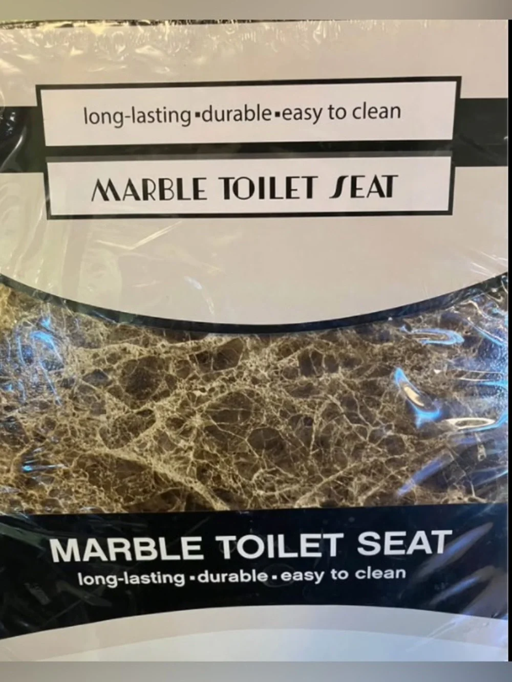 Brown Marble Toilet Seat