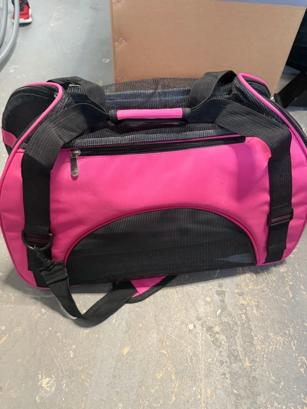 Pink and Black Pet Carrier Tote