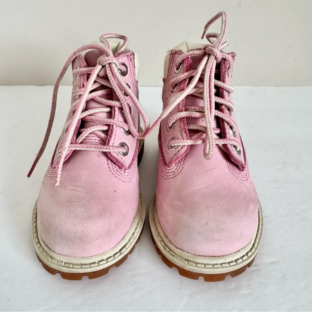 Timberland Toddler waterproof premium nubuck boots in rose pink Size 5.5