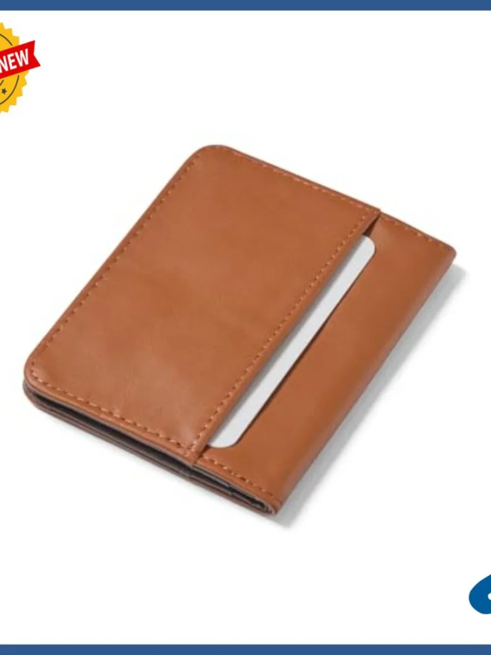 Leather RFID Blocking Bifold Wallet, Slim Front Pocket Card Holder