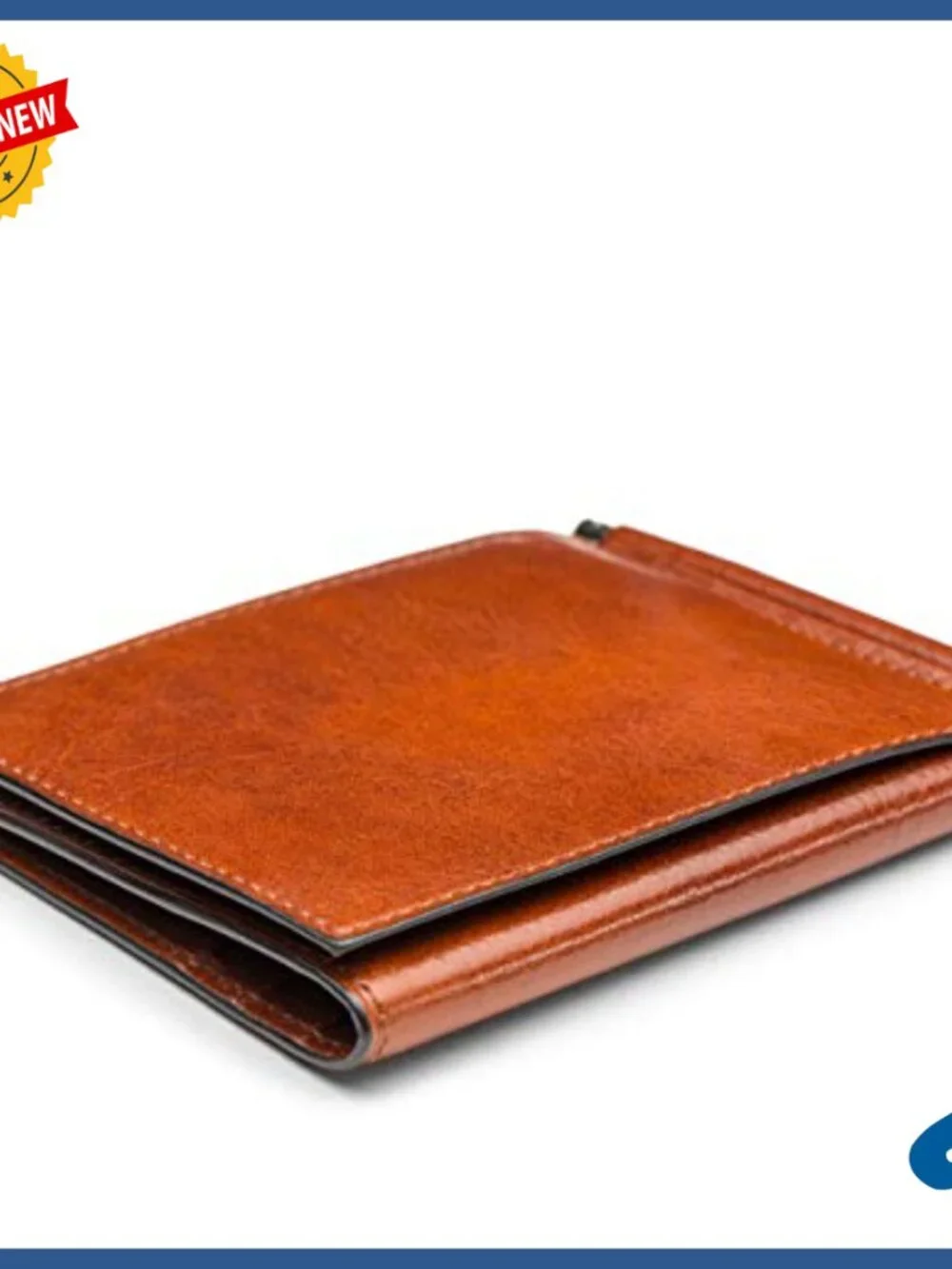 Leather Money Clip Wallet with 6 Card Slots, Slim Front Pocket Design