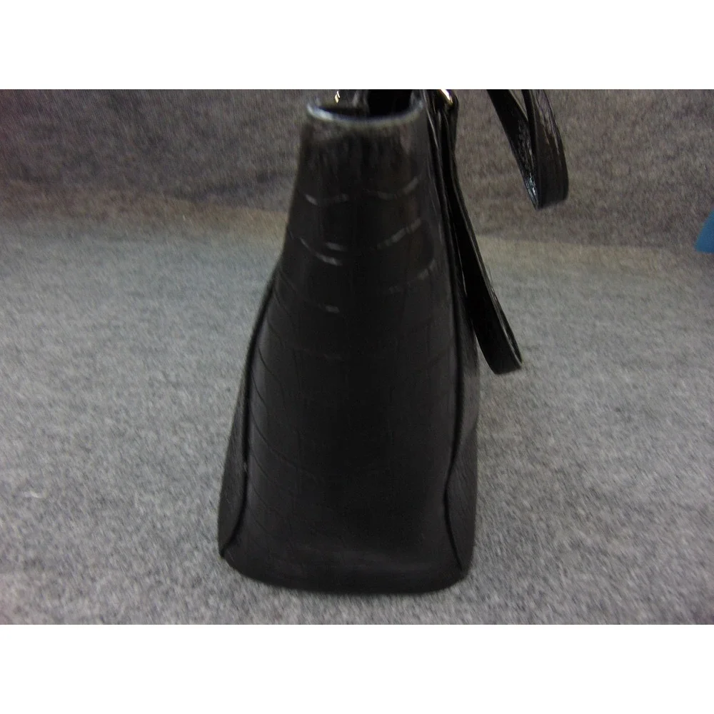 Kate Spade Bag Black Croc Embossed Patent Leather Tote Large Work Satchel Purse