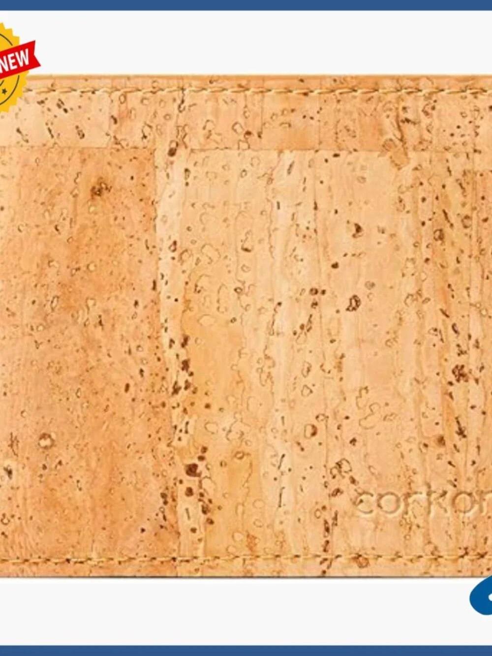 Men's Vegan Cork Bifold Wallet RFID Safe Slim Minimalist Design
