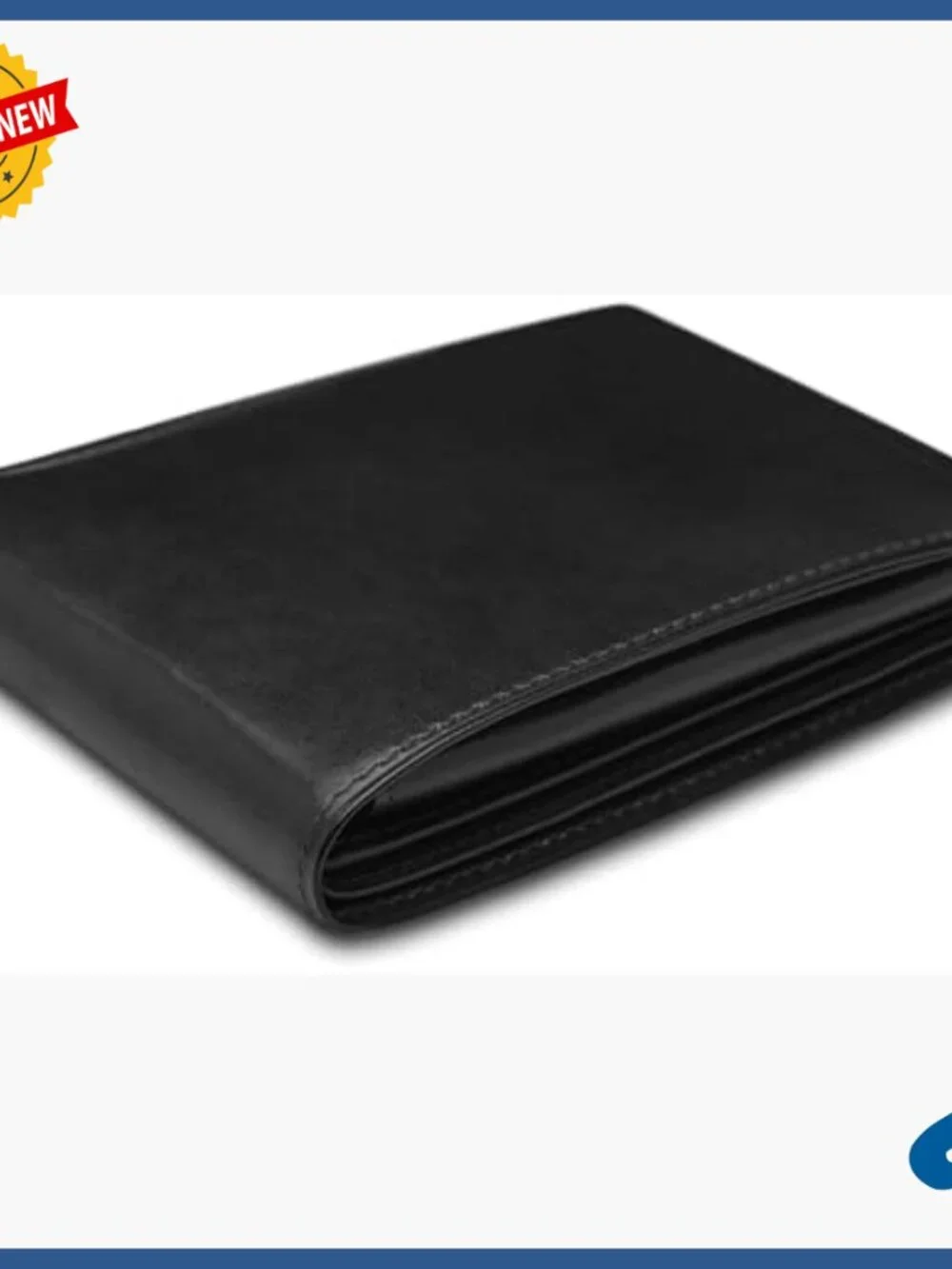Italian Leather Bifold Wallet with RFID Blocking and Removable ID Case