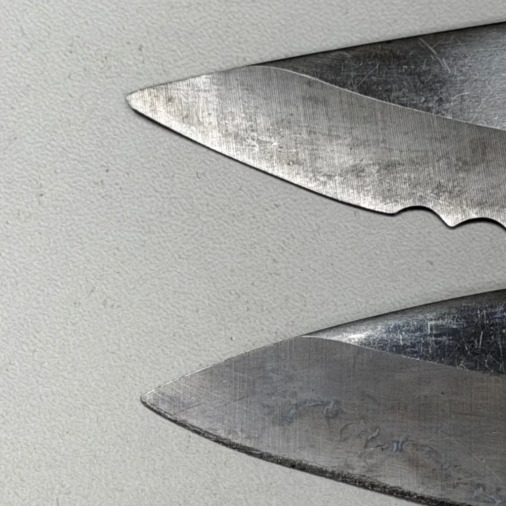 Vintage Kitchen Delite Stainless Steel Knife Set Japan Wood Handle 2 Piece