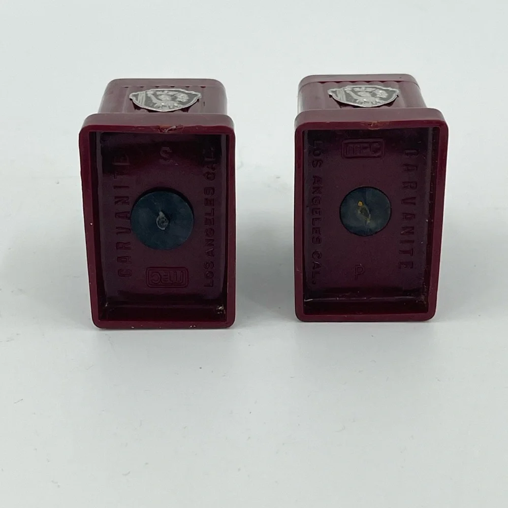 Carvanite NY Statue of Liberty Plastic Salt & Pepper‎ Shaker Set 1950's Vintage