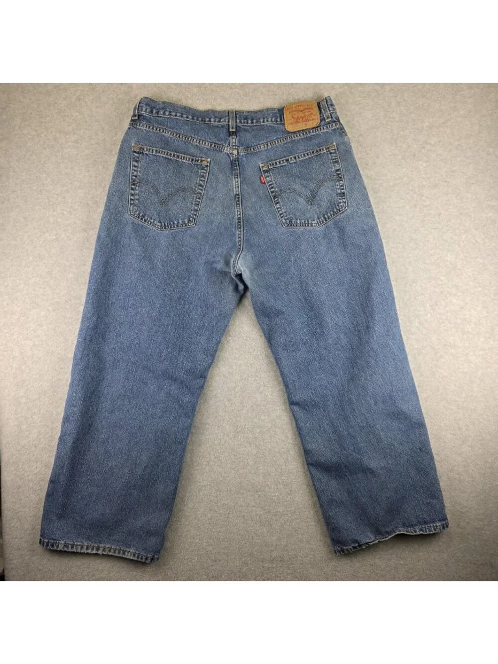 Levis 599 Giant Fit Jeans Mens 36x30 Blue Wide Leg High Rise Zip Fly Denim