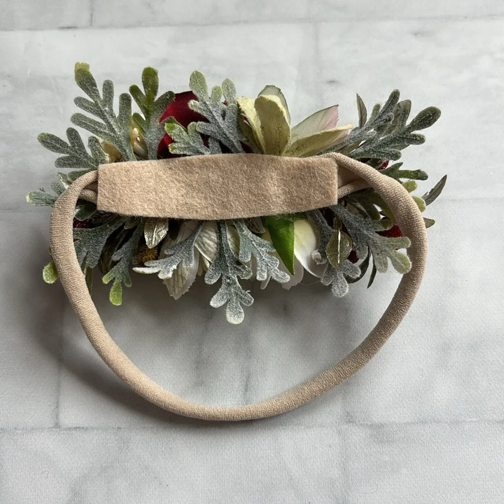 Baby Girl’s Christmas Flower Crown Headband