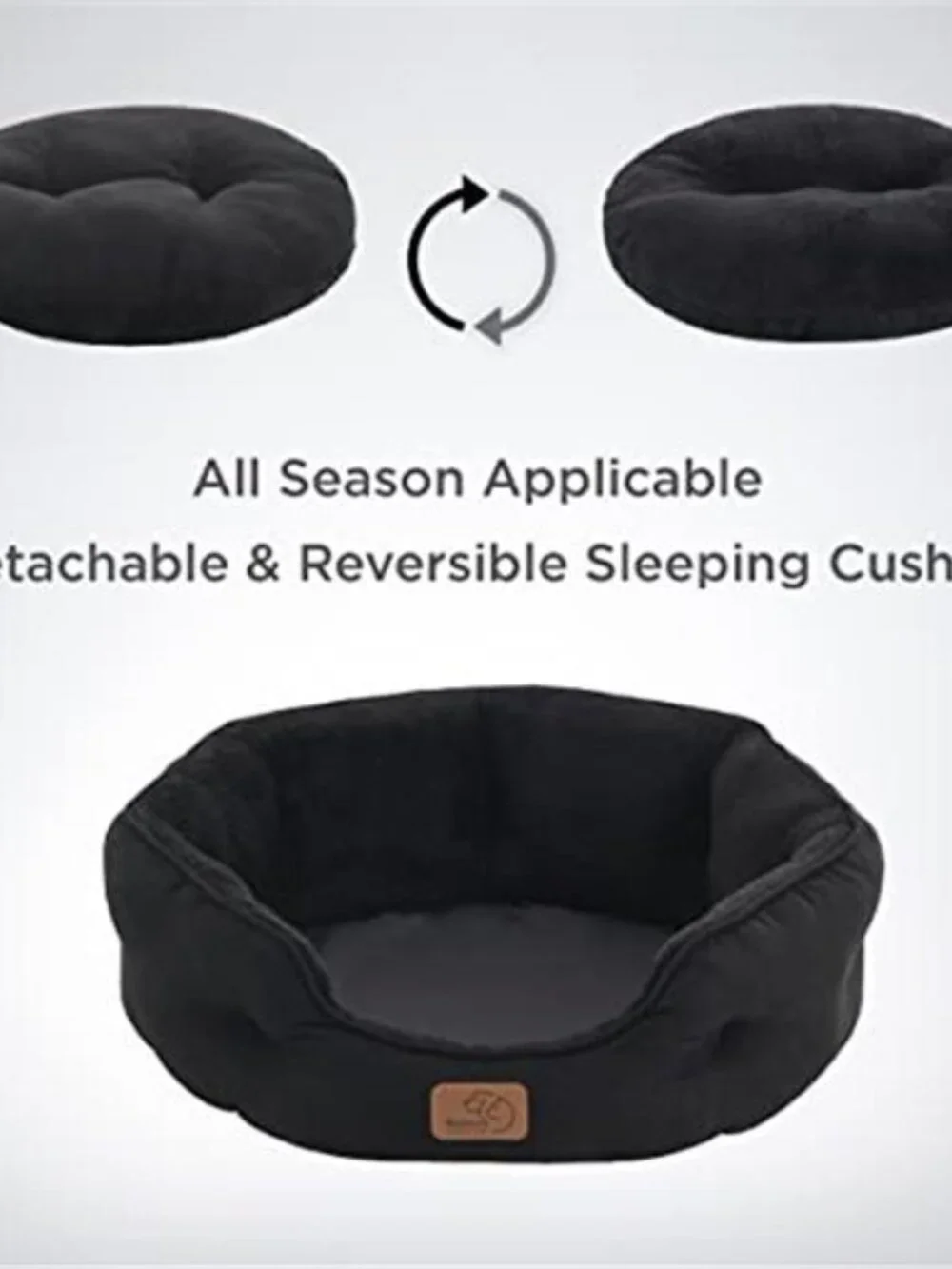 Dog Bed Small Dogs Cat Bed Round Washable Plush Pet Bed Non Slip Cozy Soft