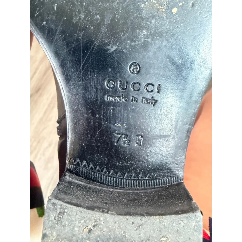 Gucci Men's Black Leather Ankle Boots, 7.5 or US 8 Men’s