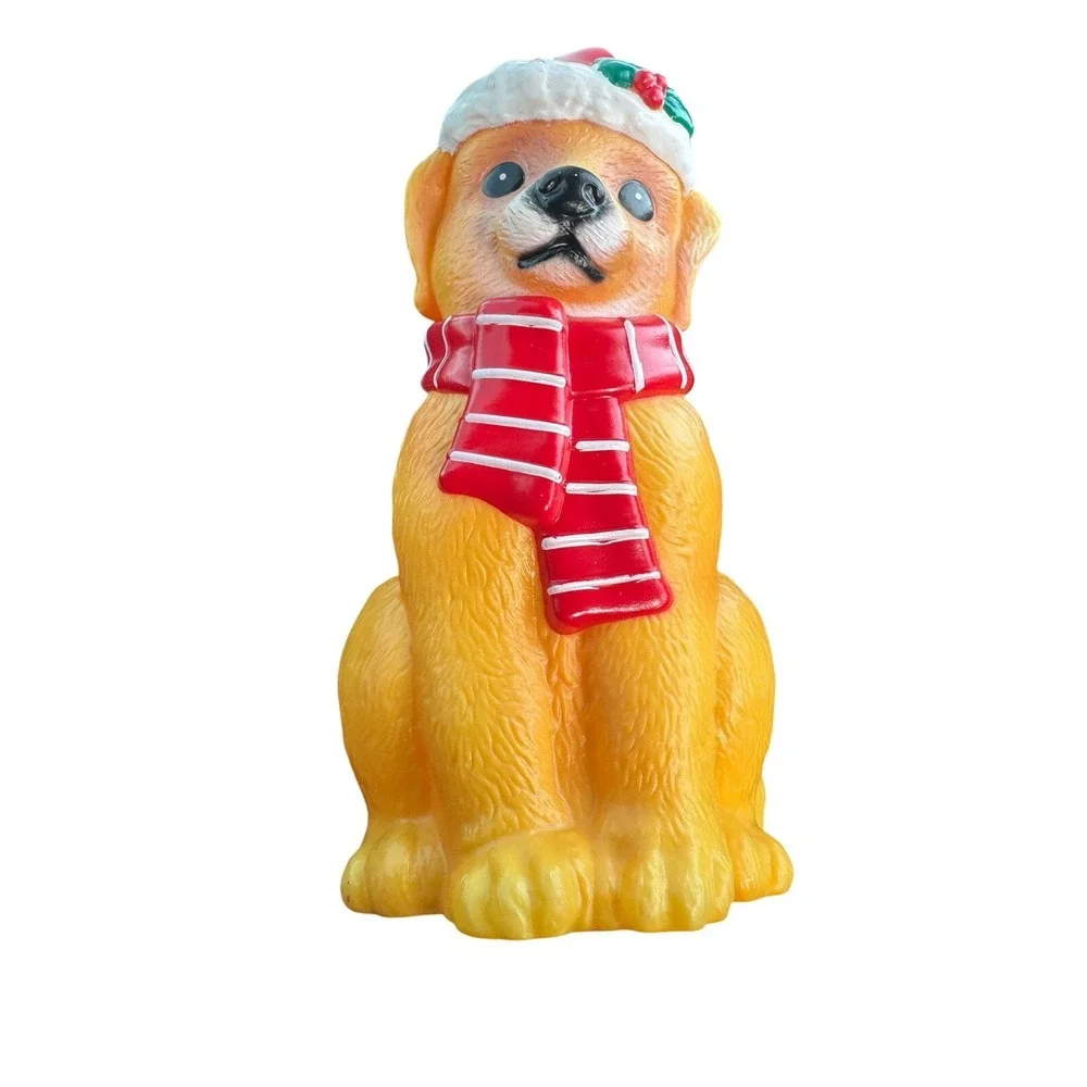 Christmas Blow Mold Table Top Dog Retriever Golden Doodle 11