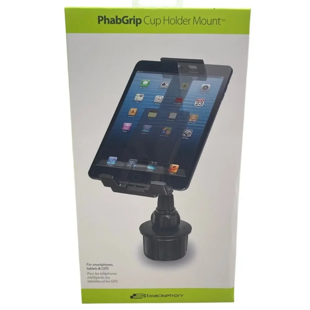Bracketron Fab Grip Cup Holder Mount for Smart Phones Tablets and GPS - NEW