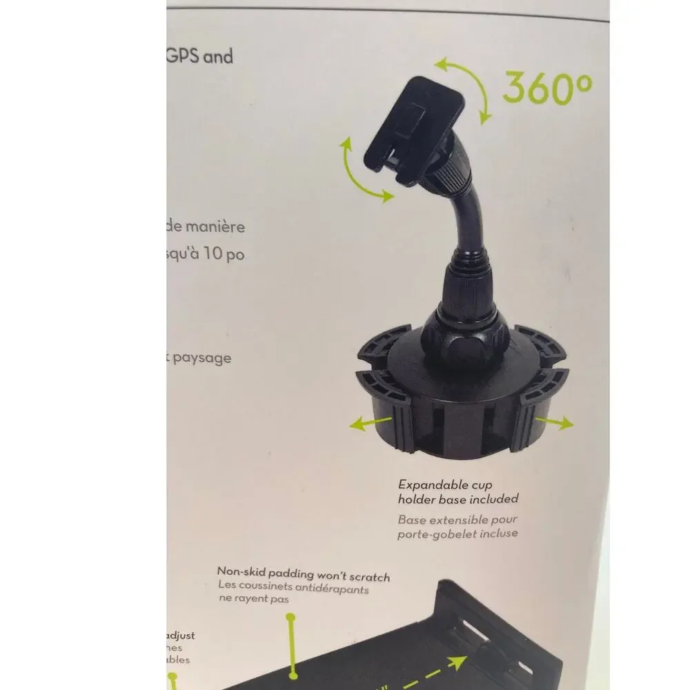 Bracketron Fab Grip Cup Holder Mount for Smart Phones Tablets and GPS - NEW