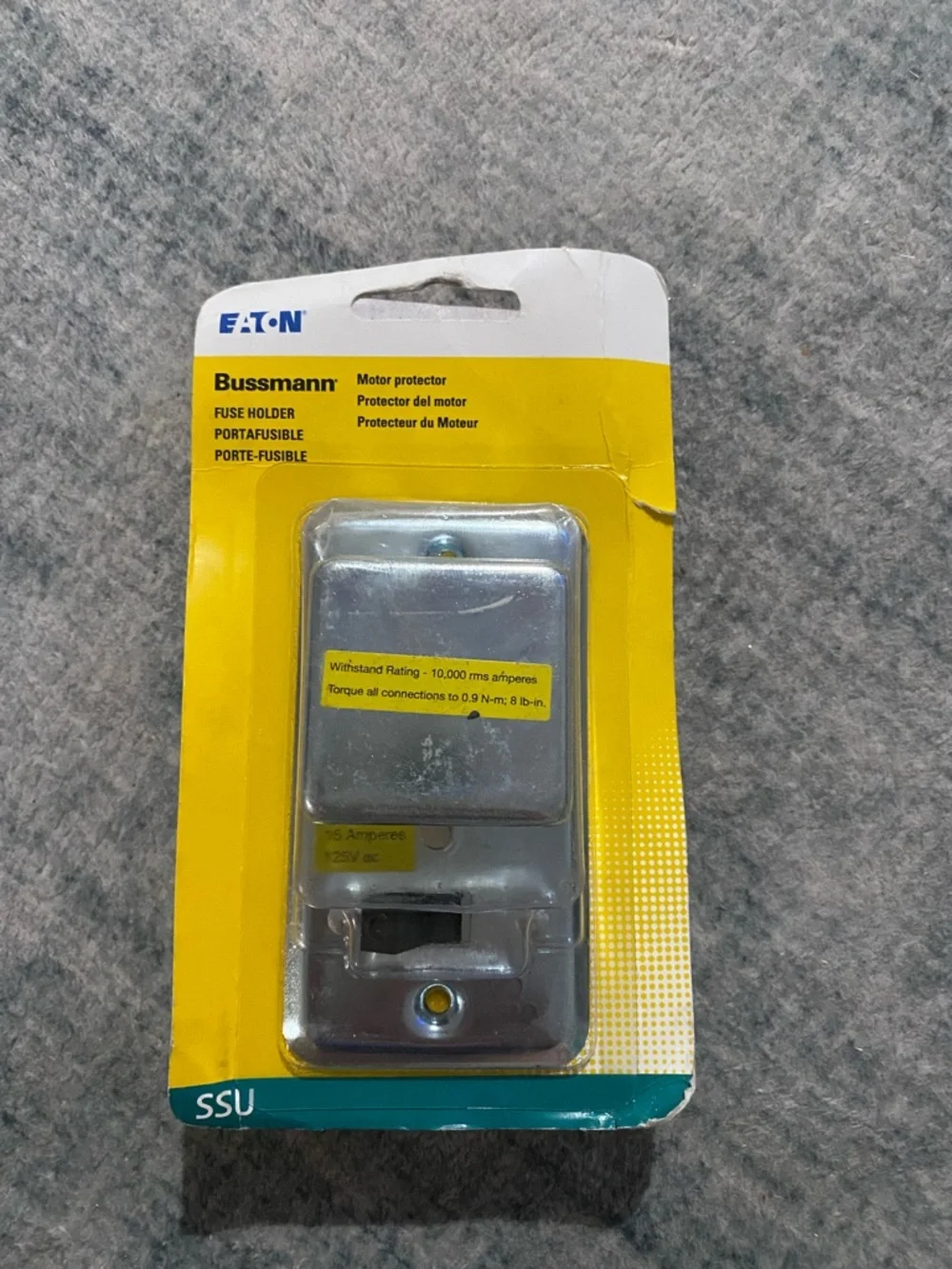 New bussman Motor Protector Fuse Holder - Silver
