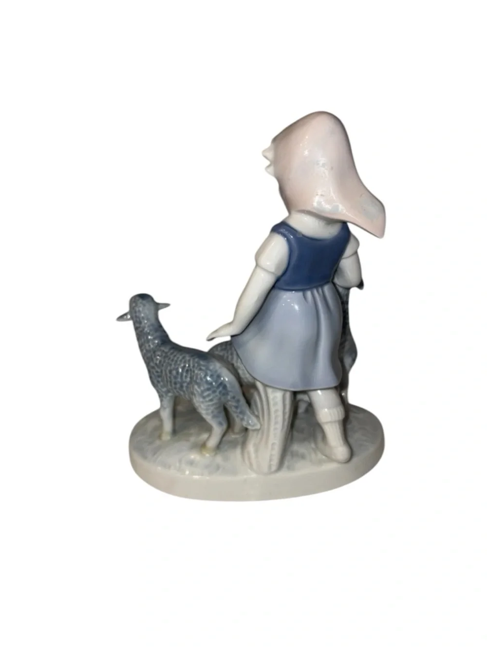 Vintage Gerold Porzellan Bavaria Girl With Lambs Figurine Western Germany