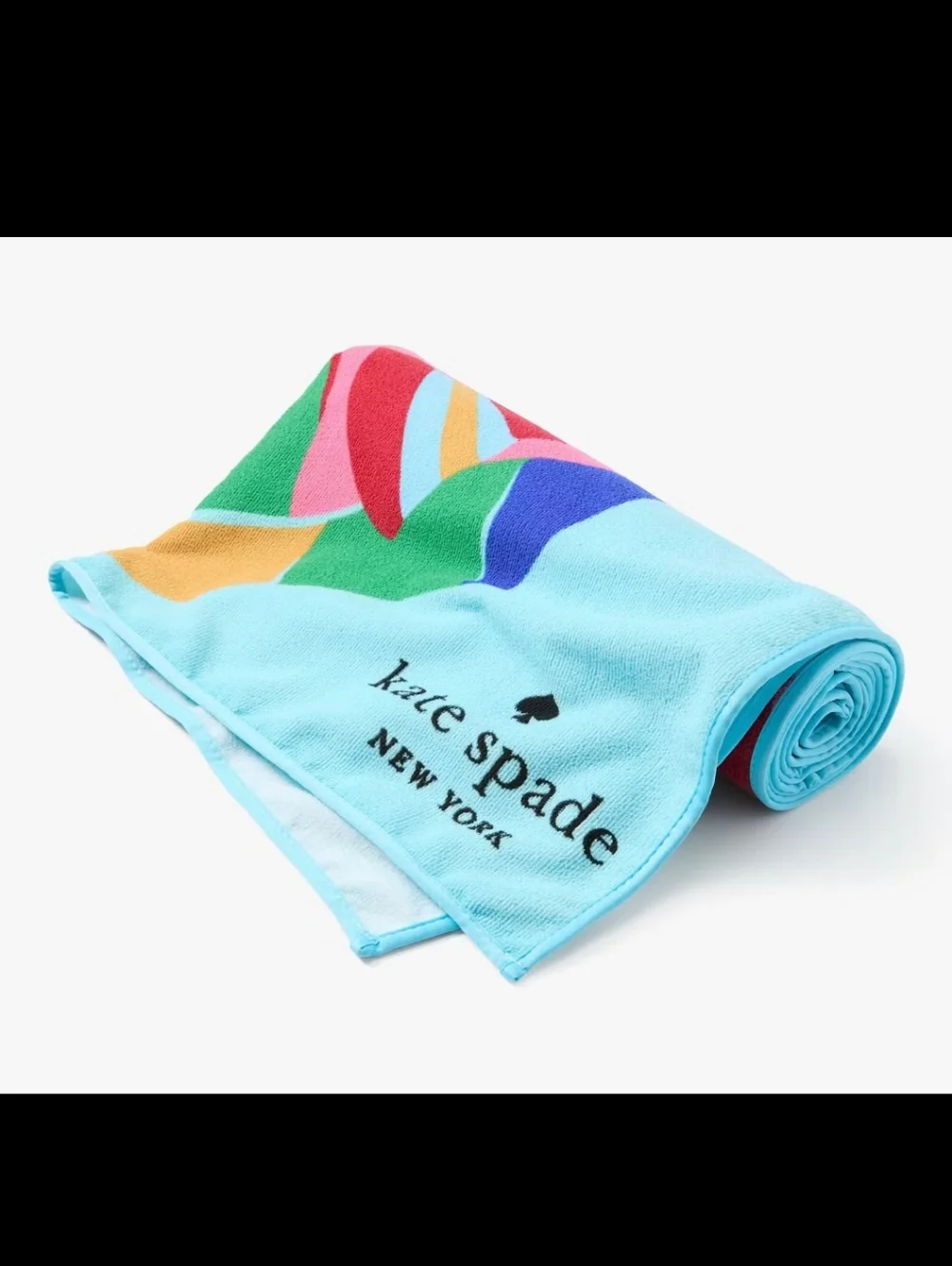 Kate Spade Colorful Tropical Fish Beach Towel - Bright Aqua Large