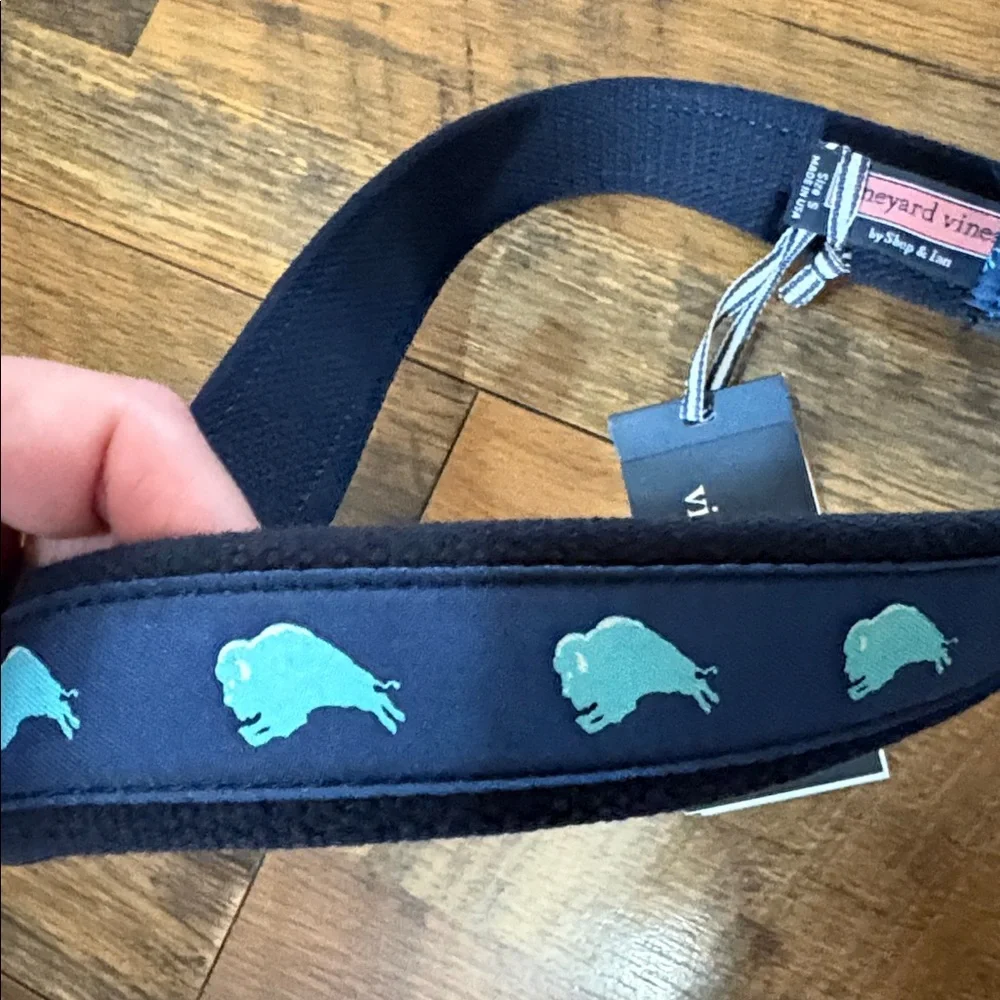 Vineyard Vines Navy Bison Pattern‎ Belt Youth