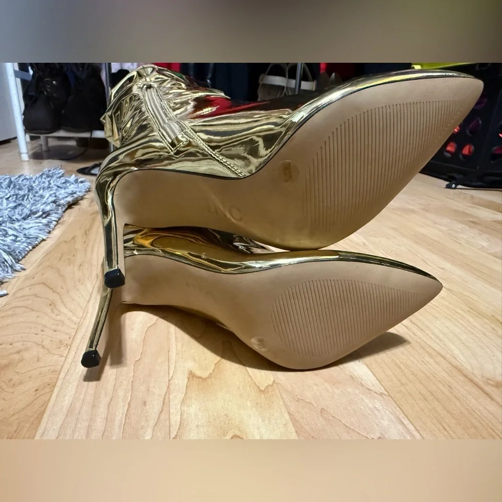 INC New without tag Gold High-Shine Women's Boots