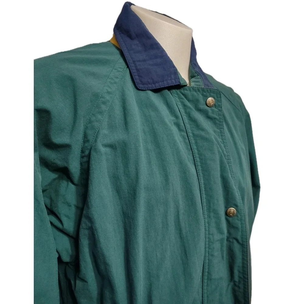 Vintage Eddie Bauer Jacket Men's Large Coat Lined Pockets-One Inside Zip Green
