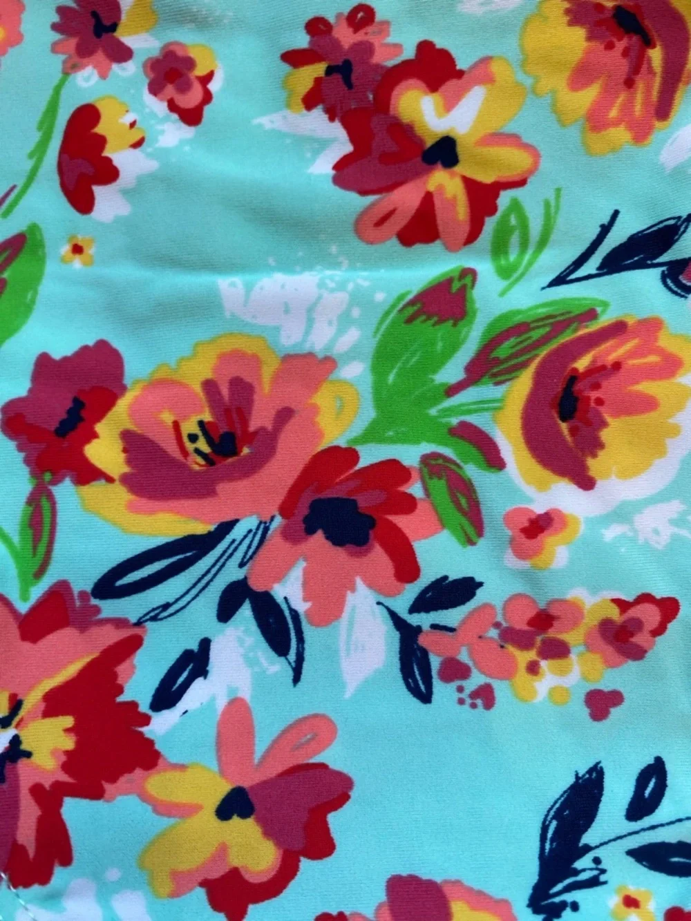 NWT RuffleButts Painted Flowers Aqua Long Sleeve Rash Guard Swimsuit girls 3-6M