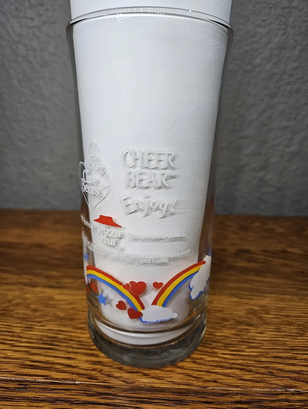 Care Bears Cheer Bear Glass 1983