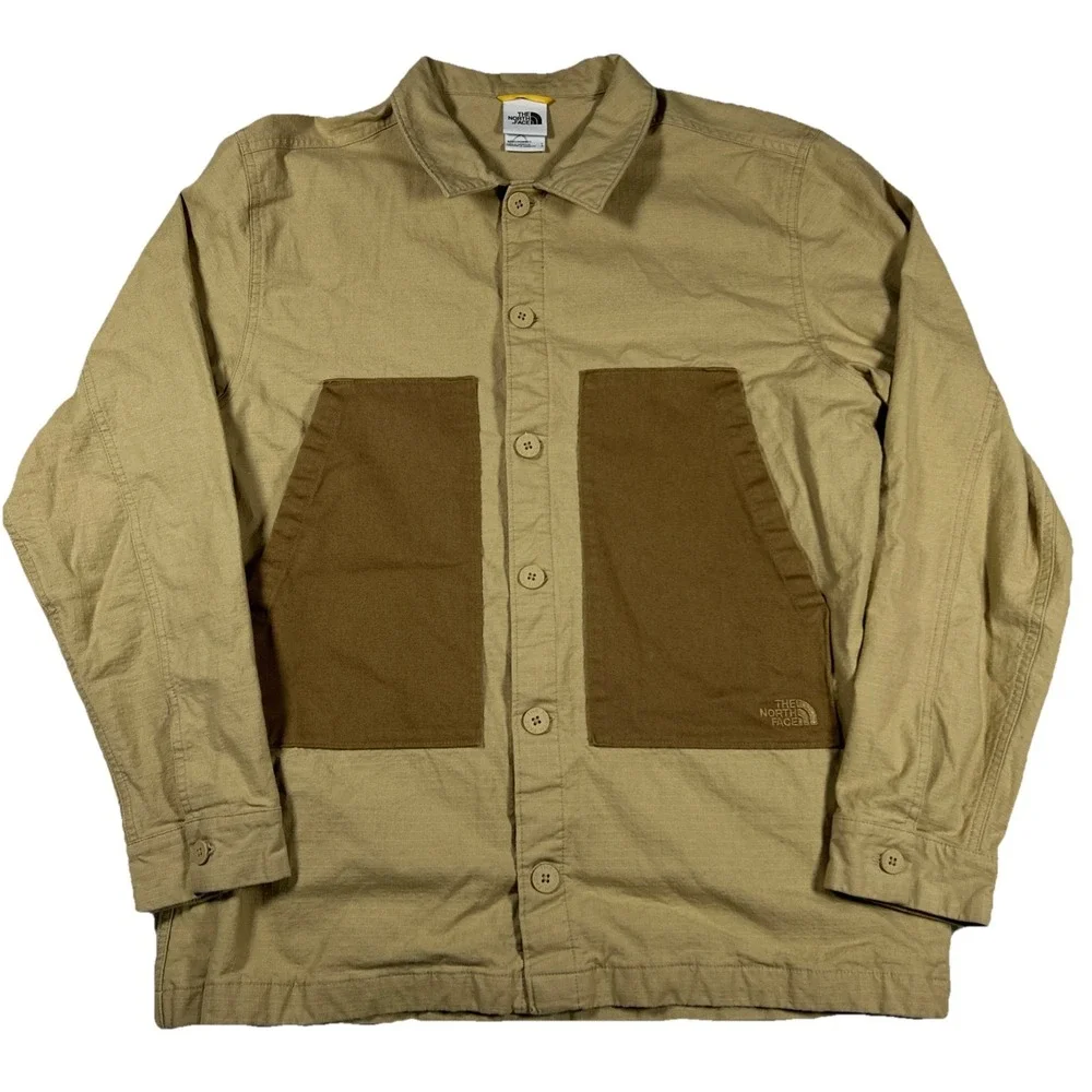 The North Face Field Shirt Jacket Shacket‎ Men's Large L Khaki Utility Brown
