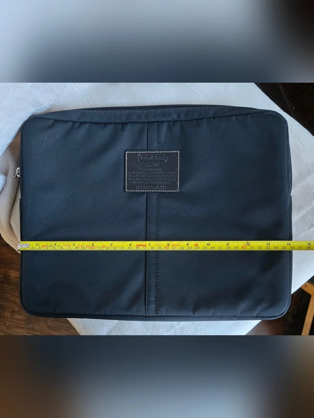Coach Black Nylon Laptop Sleeve