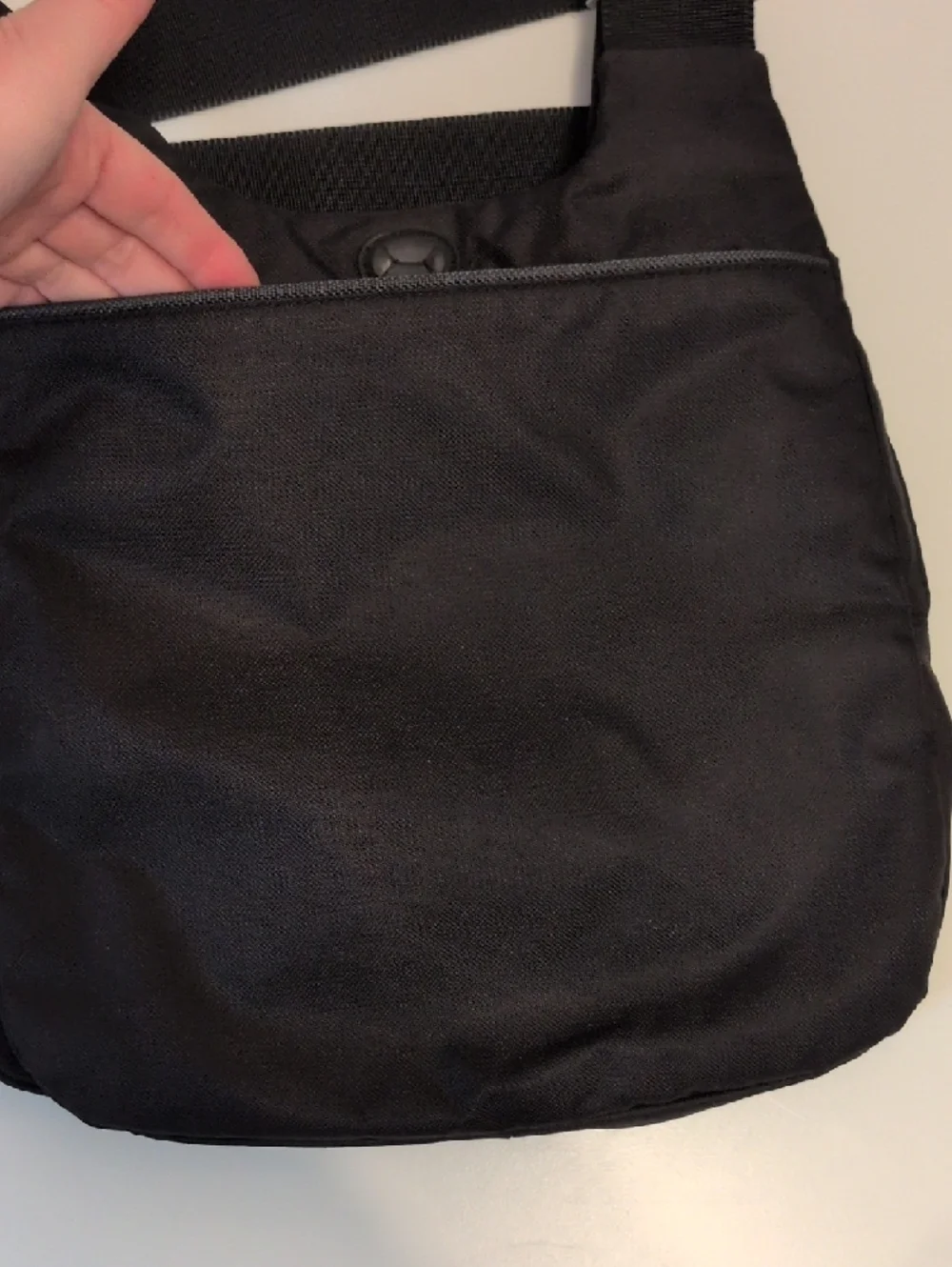 Tumi Black Nylon Crossbody Messenger Bag with Adjustable Strap