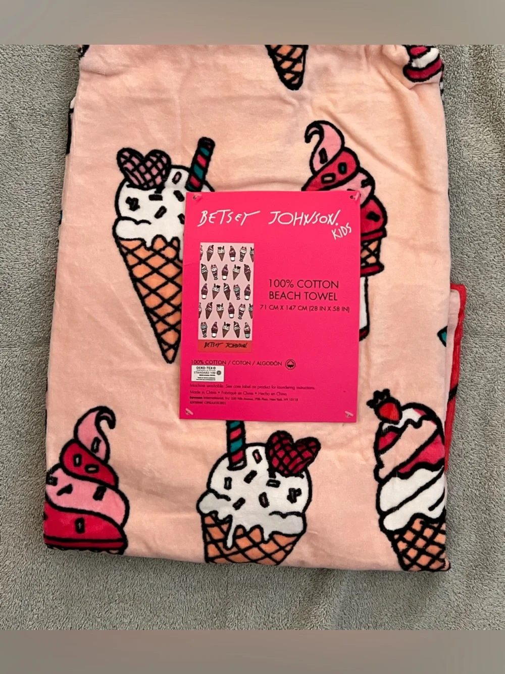 Betsey Johnson Ice Cream Beach Towel