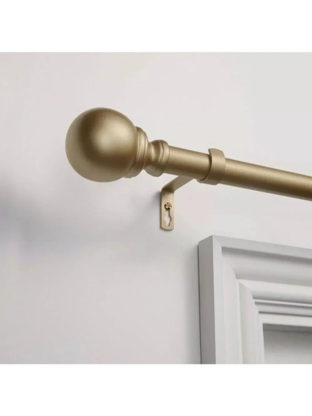 Threshold Matte Gold Finish Expandable Ball End Curtain Rod & Hardware 36
