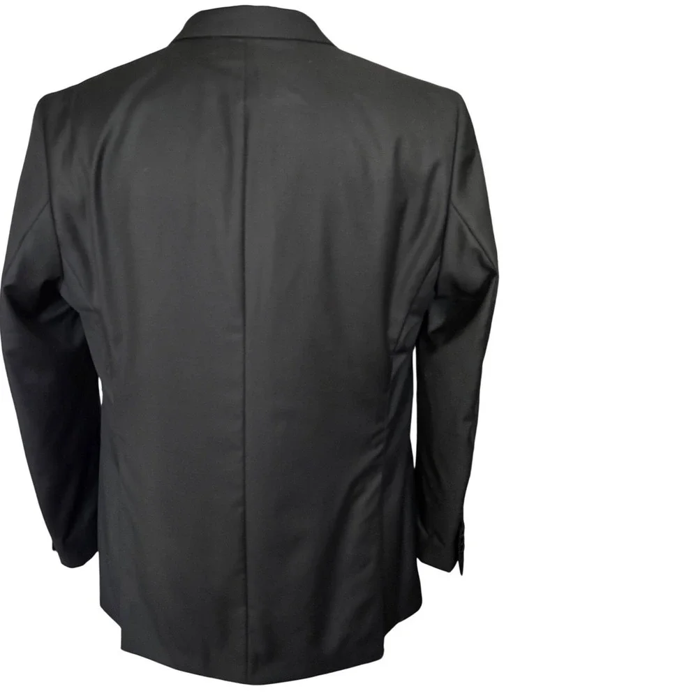 OLIVER WICKS Tuxedo Men's Black Double Breasted Shawl Collar Jacket Wool Blend