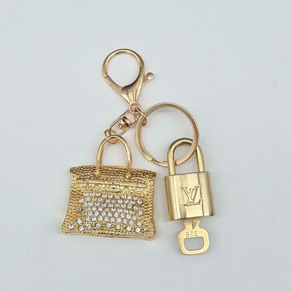 Louis Vuitton Gold Lock 🔒 Authentic LV Key + Unbranded Bag Charm