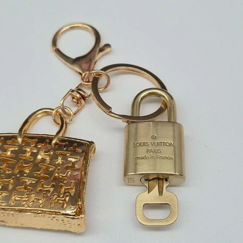 Louis Vuitton Gold Lock 🔒 Authentic LV Key + Unbranded Bag Charm