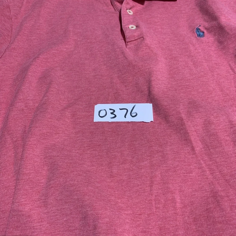 Polo Ralph Lauren Polo‎ Shirt Mens L Classic Fit Short Sleeve Pink Blue Pony