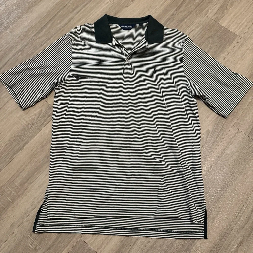 Polo Ralph Lauren Golf Polo Shirt Pro Fit Striped Mens Size L Multi‎ Pima Cotton