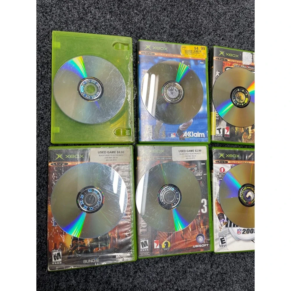 Original Xbox Game Lot Halo 2 Marvel Ultimate Alliance Rainbow Six 3 Madden 05
