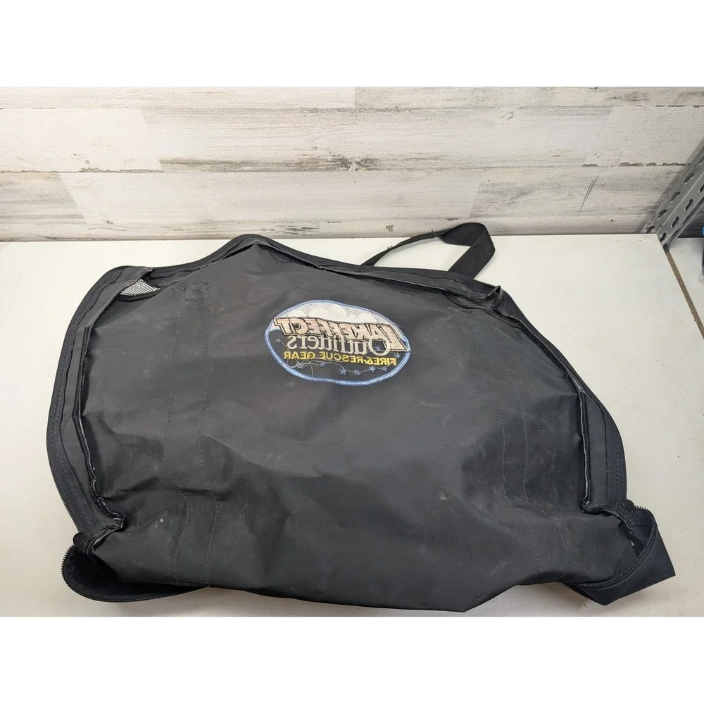 Lakeeffect Outfitters Fire & Rescue Gear Bag Black Heavy Duty Canvas Duffel Larg