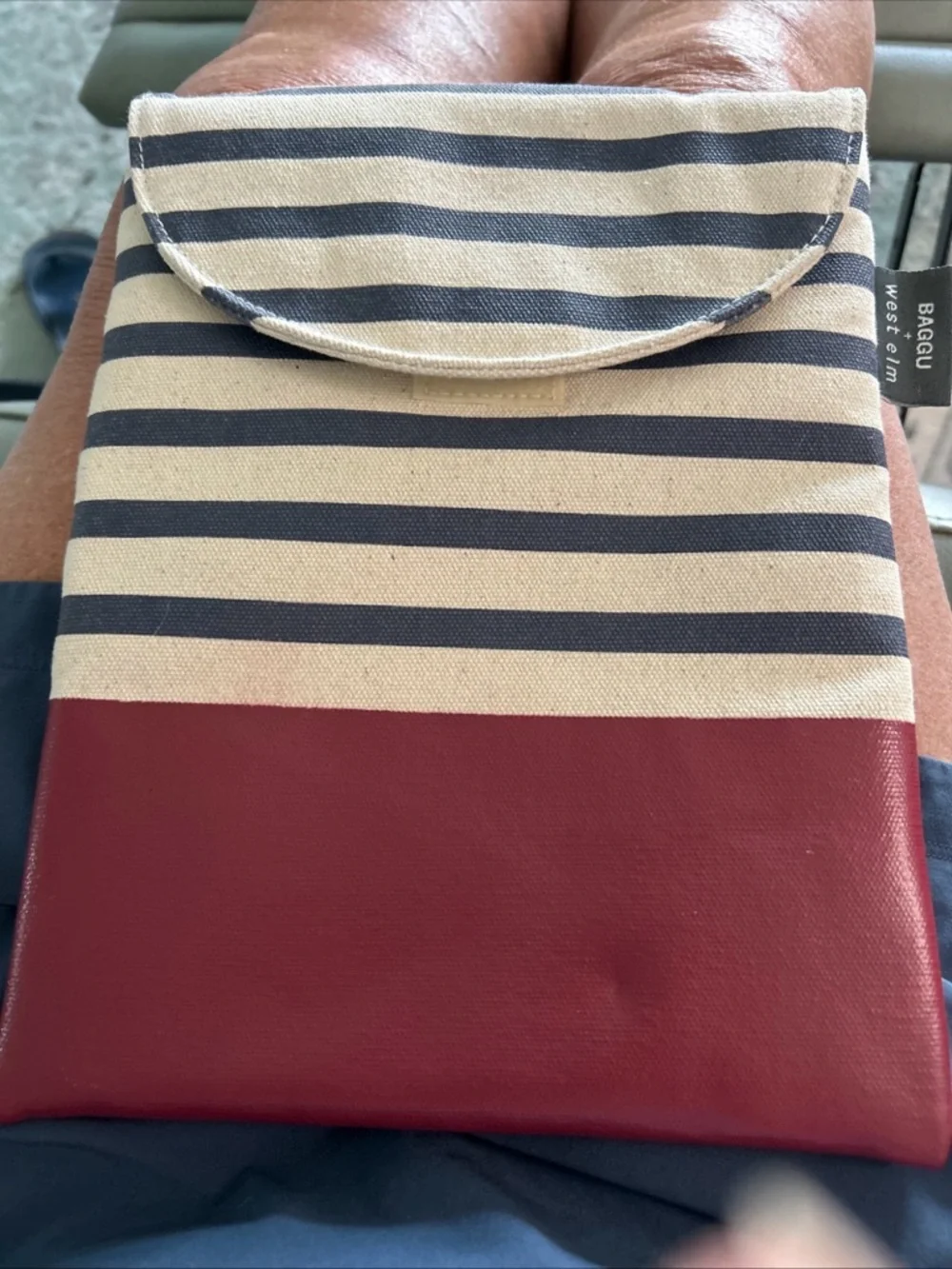 BAGGU striped canvas