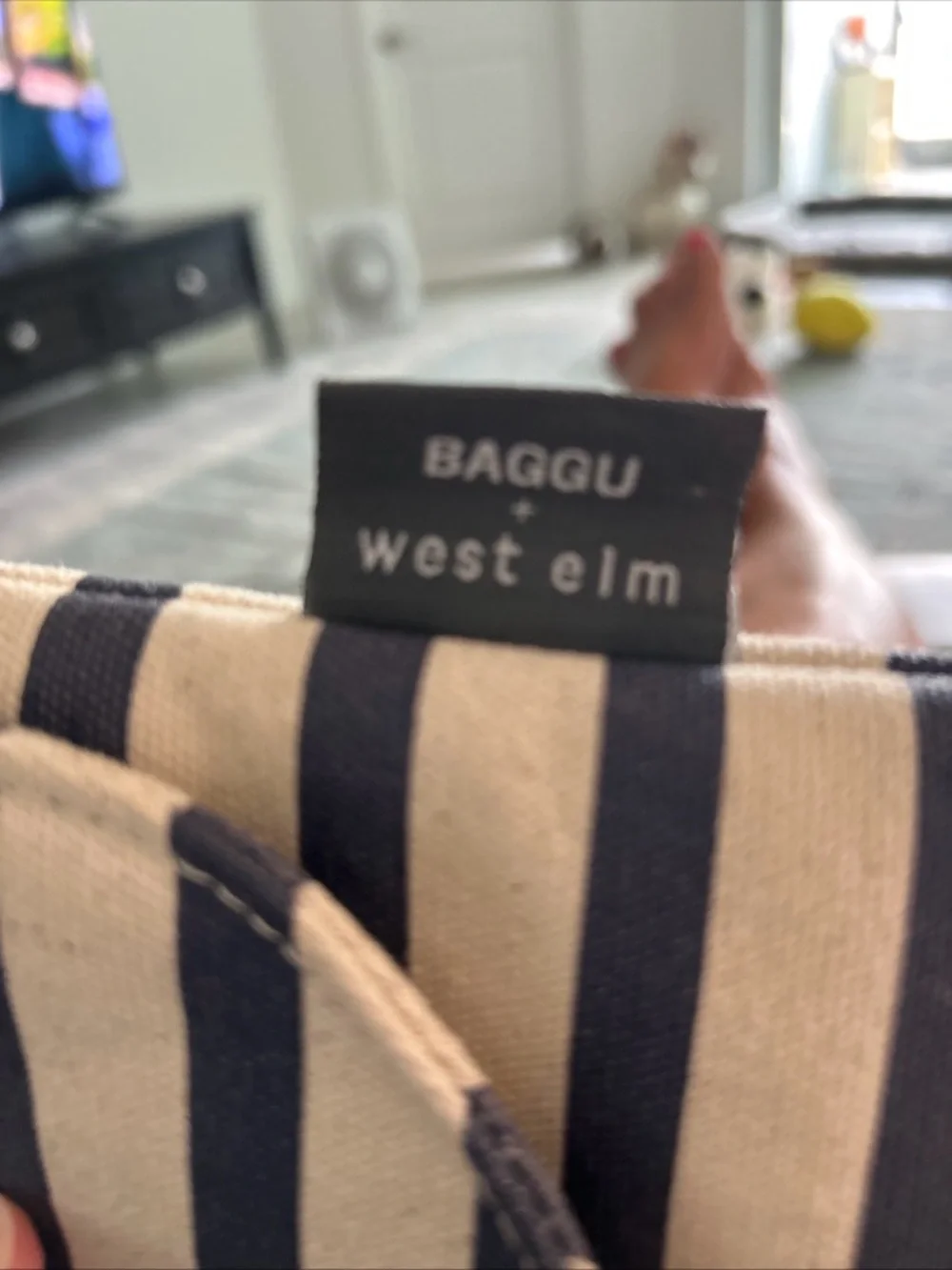 BAGGU striped canvas