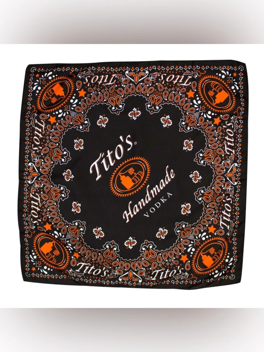 Tito's Handmade Vodka Black Bandana - 100% Cotton 🖤🥃