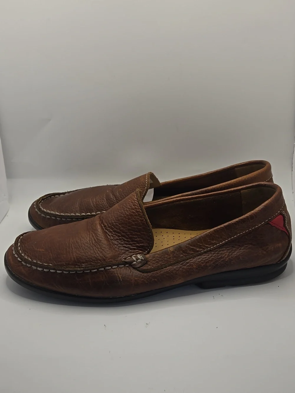 FootJoy Men's Club Casuals Brown Leather Slip-On Loafers Sz 10 Drivng Shoes Boho