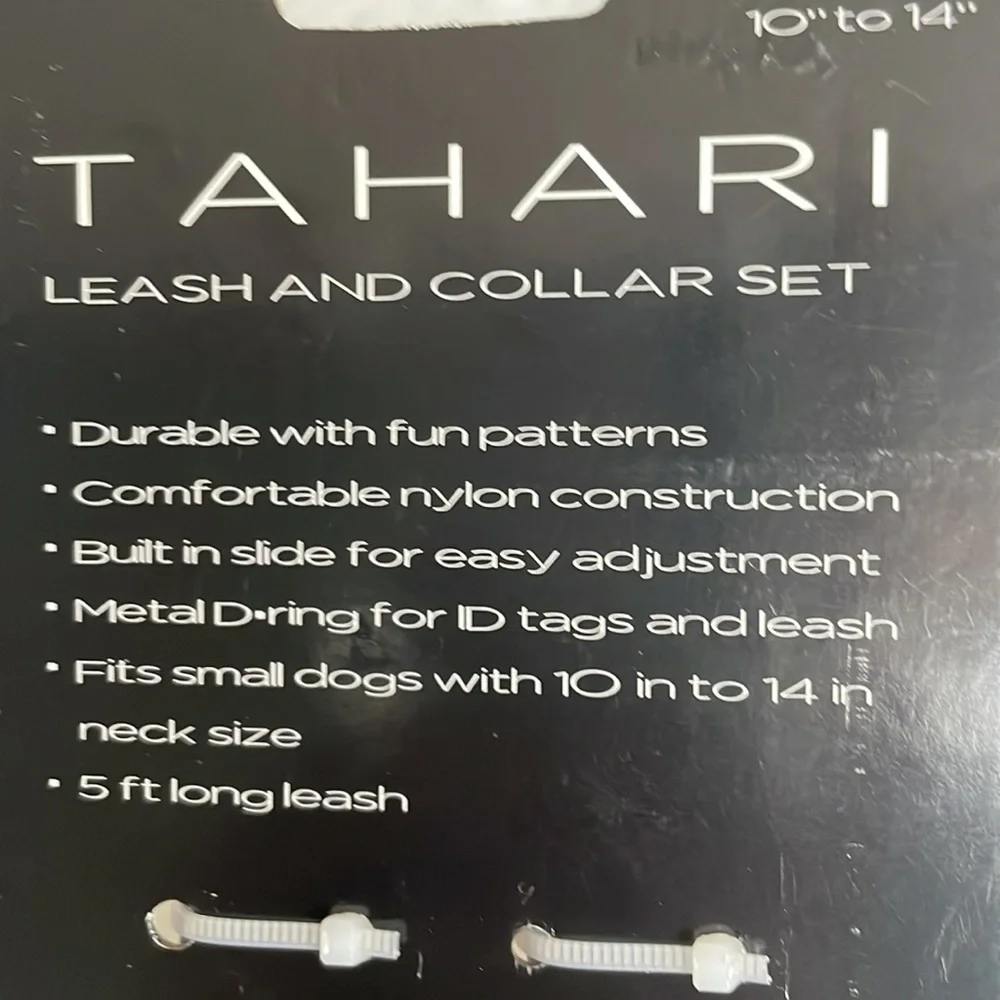 Tahari matching leash and collar set