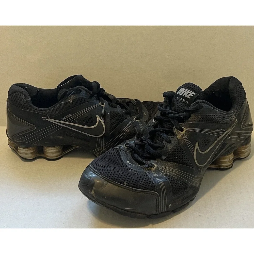 Nike Reveal 5 Black Women's Shox 467270-002 Flywire Athletic 2011 Shoes Size 10