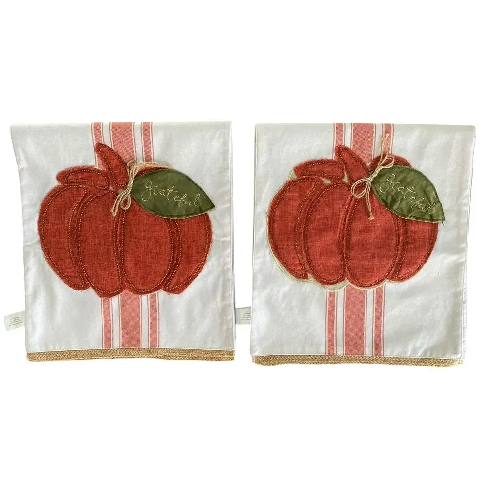 Splendid Home Embroidered Pumpkin Harvest Fall Table Runner 72