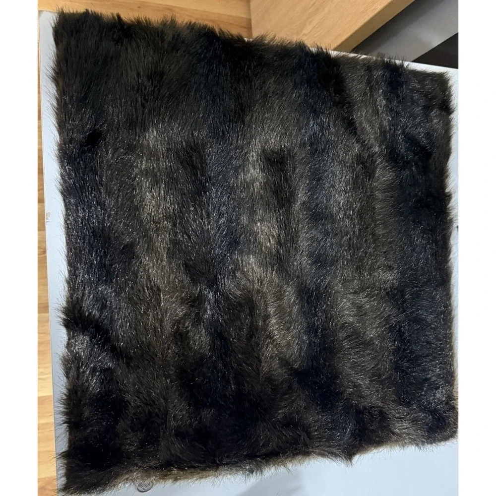 Pier 1 Imports Brown/Black Faux Fur Pillow Case‎ 17
